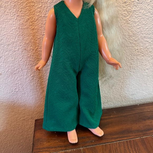 Other - vintage ideal 15” chrissy or velvet doll Green Doll Jumpsuit clothes